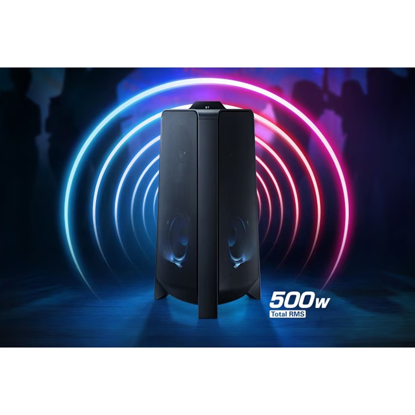 Samsung Sound Tower 500Watts, Bass Booster, Bi-Directional Sound, LED Party Lights - MX-T50/XP