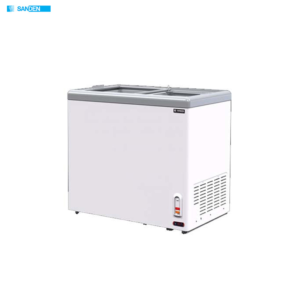 Sanden Chest Type Freezer 7.0Cuft. Glass Top Flat Sliding SNG0225X