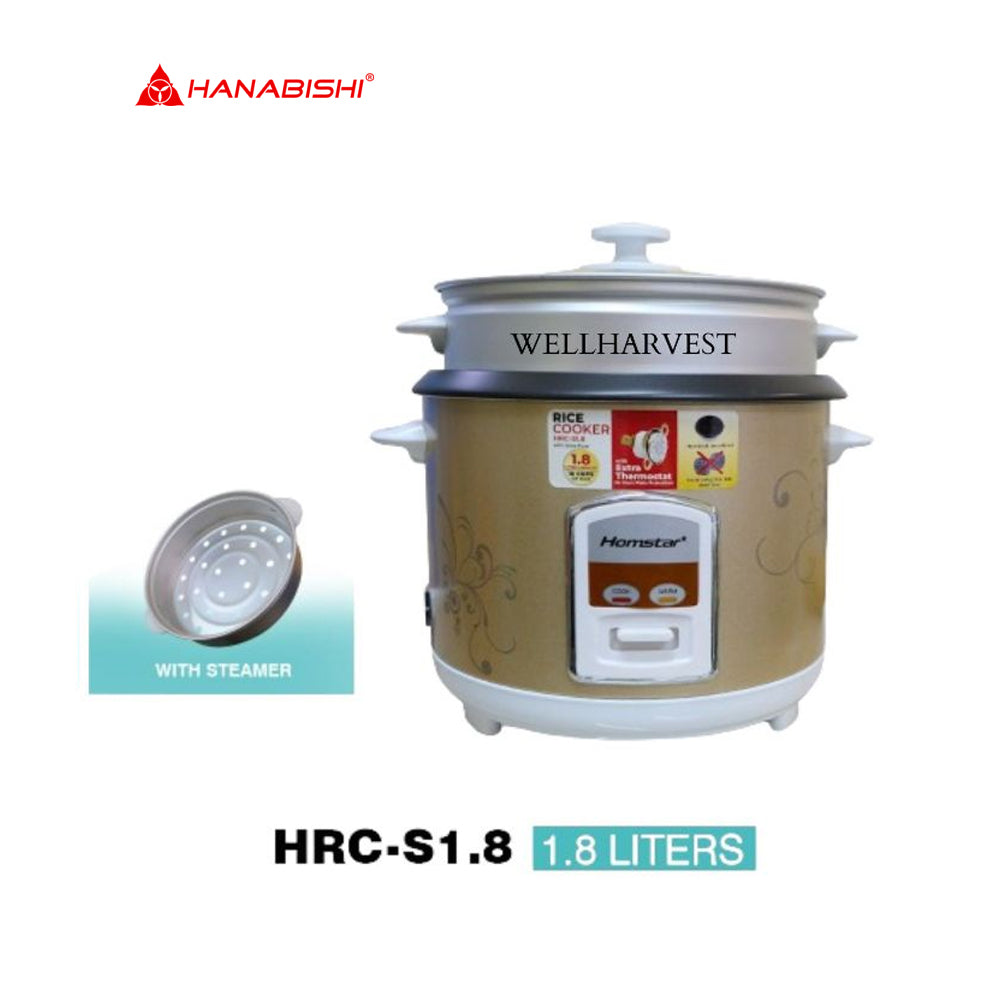 Homstar Rice Cooker with Steamer HRC-S1.8