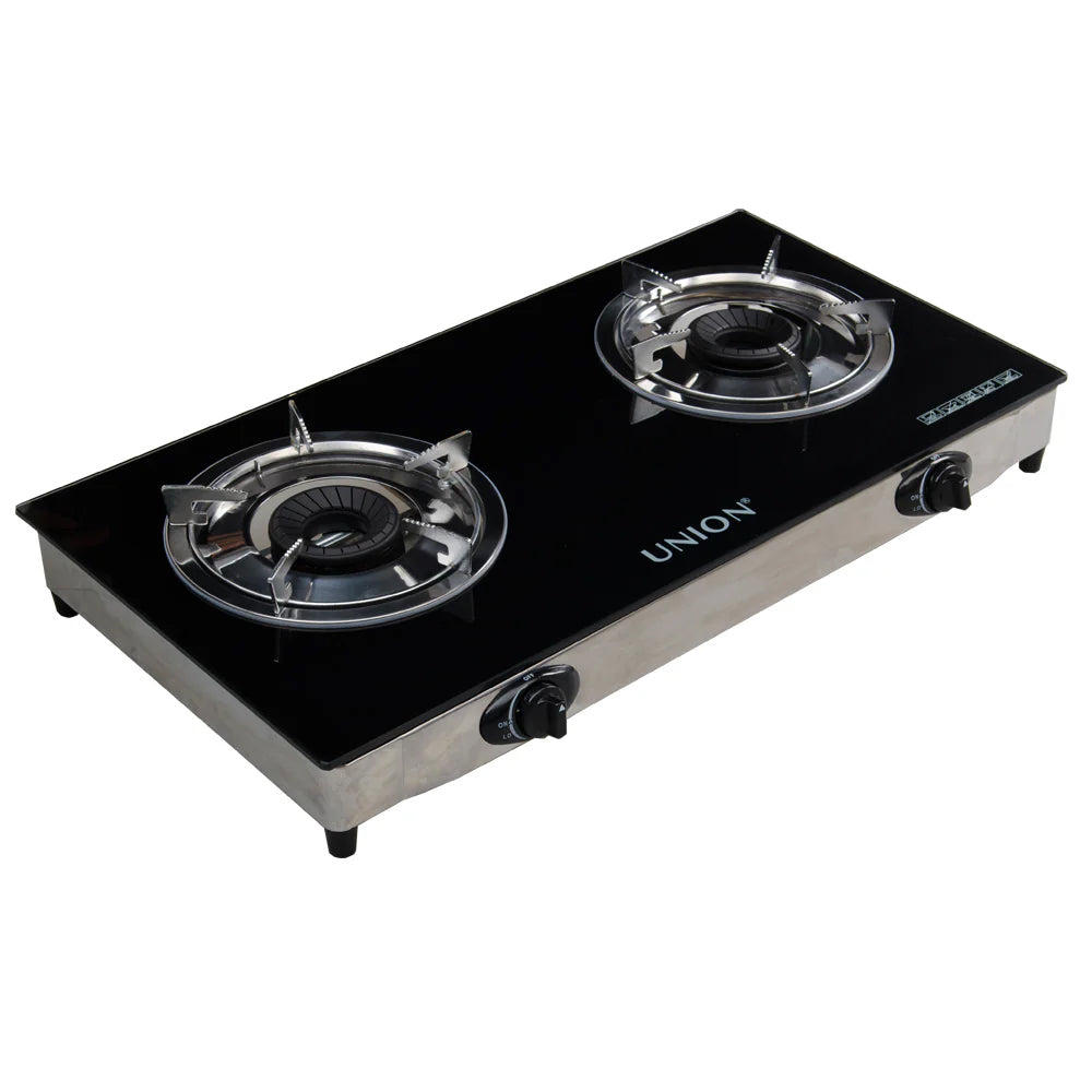 Union Gas Stove Glass Top Double Burner UGGS-275G