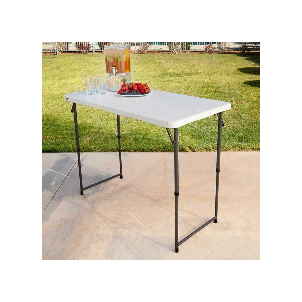 Lifetime Folding Table 42 Inch Height Adjustable Fold-in-half
