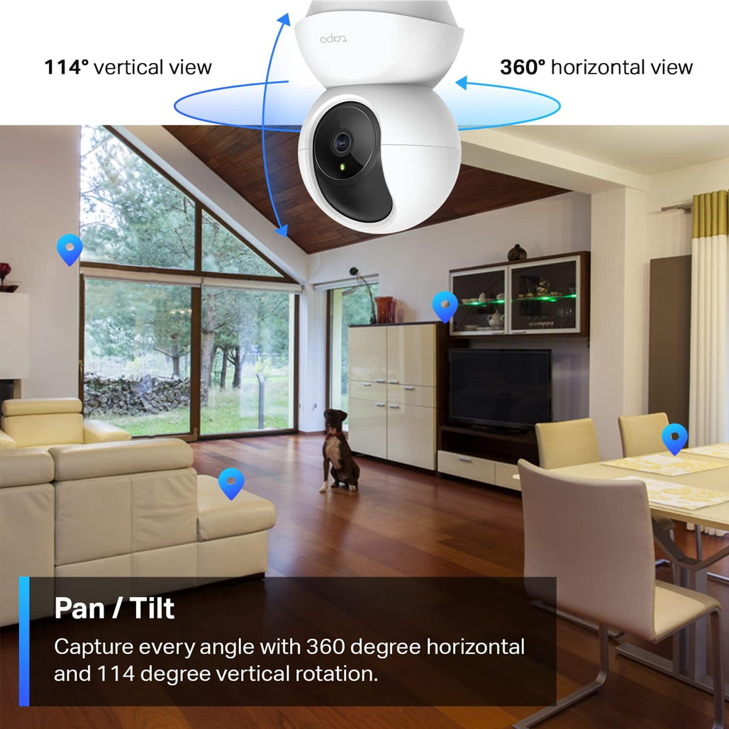 TP Link Pan/Tilt Home Security Wi-Fi Camera - Tapo C210