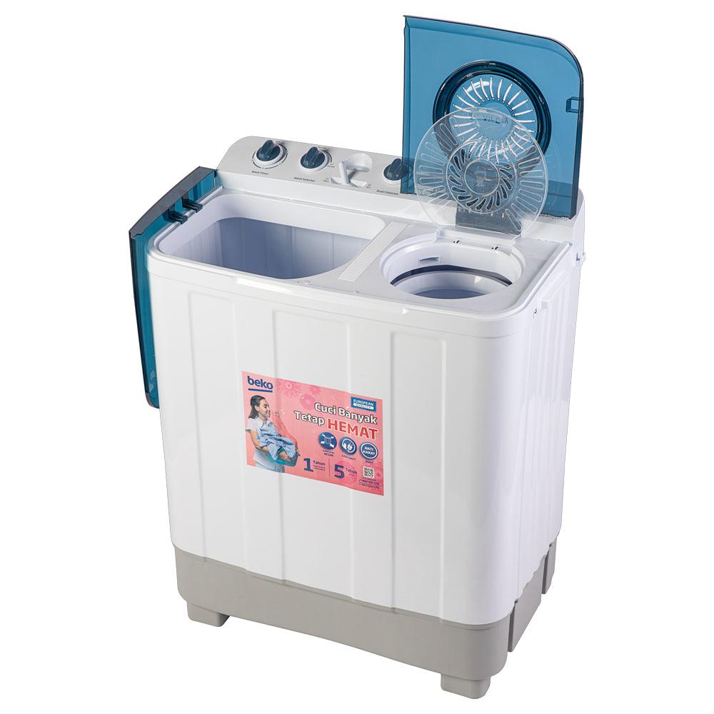 Beko Washing Machine 8.5Kg. Twin Tub - WTTA8503WP