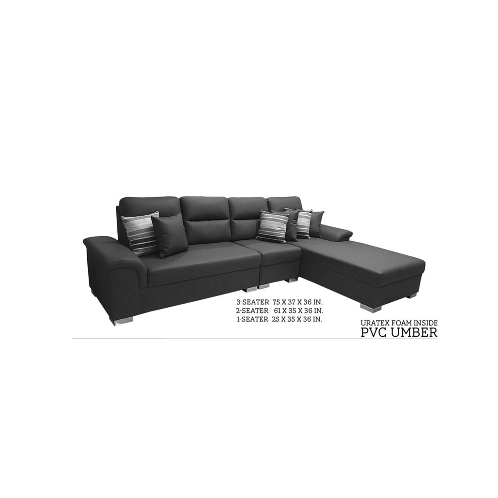 Sofa L-Shape LEXUS PVC Umber