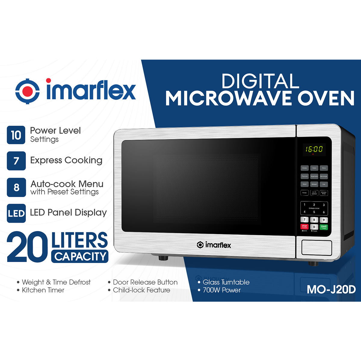 Imarflex Digital Microwave Oven MO-J20D