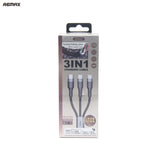 Remax 3-in-1 Charging Cable - RC-070TH Black