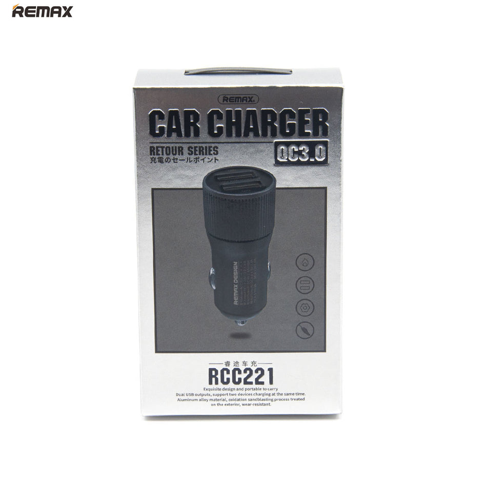 Remax Car Charger - RCC221 Black