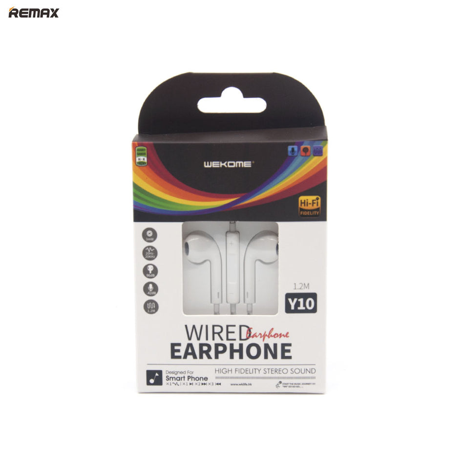 Wekome Wired Earphone - Y10 White