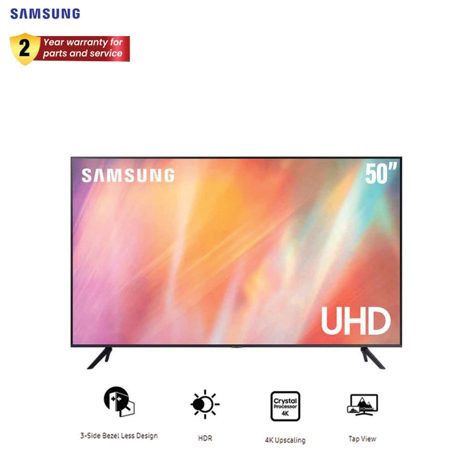 Gloria bazar is a leading home appliance store in Misamis Mindanao. This product is Samsung UHD 4K Smart Television 50" Crystal Flat Display - UA-50AU7000GXXP.