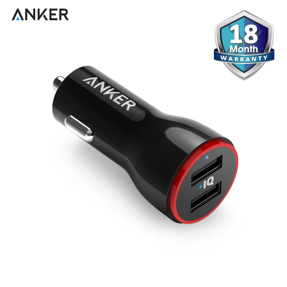 Anker Powerdrive 2 24W 2-Port Car Charger (Black) - A2310H11