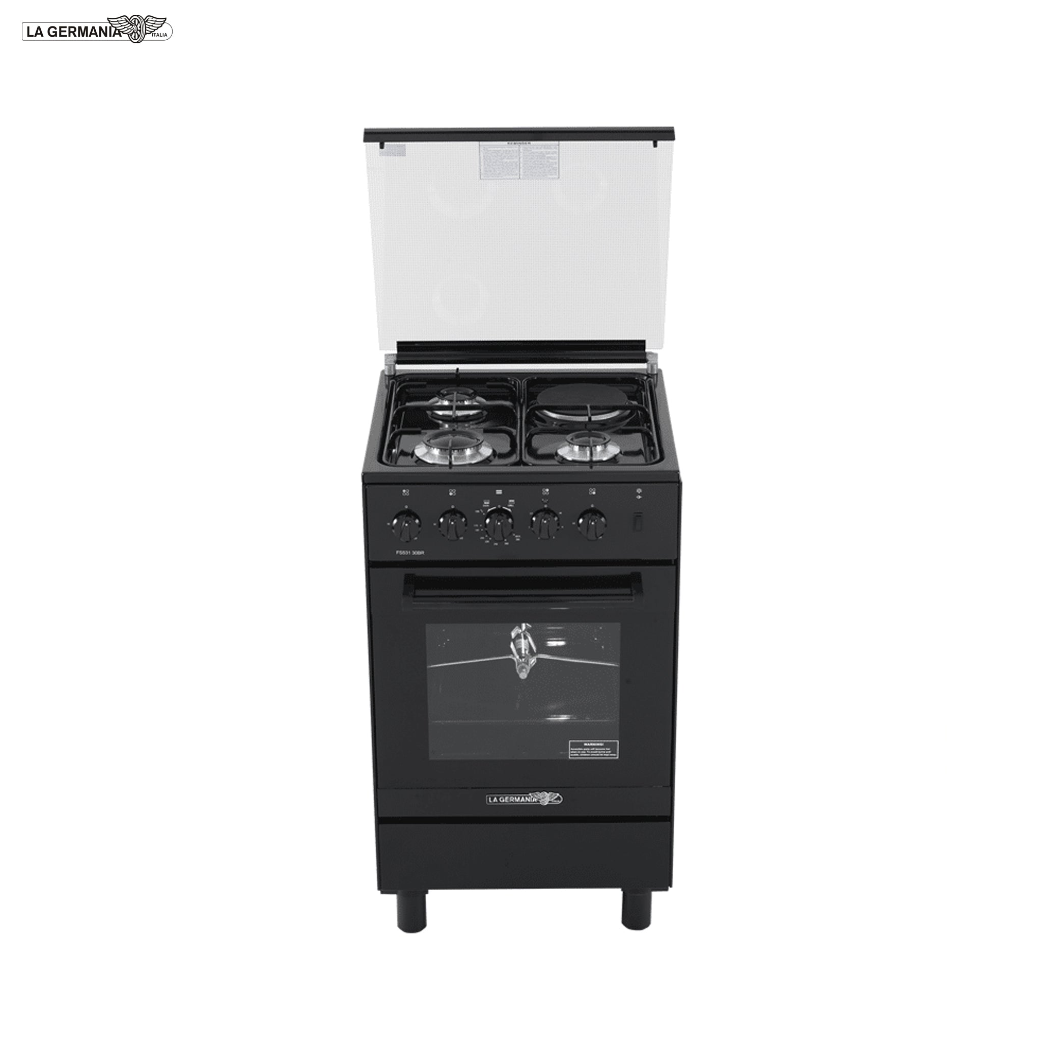 La Germania Gas Range Glass Top 50cm FS53130BR Gloria Bazar