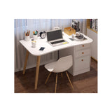 modern student learning desk with 4-drawer + bookshelf white color 120*50*73cm (TABLE ONLY)