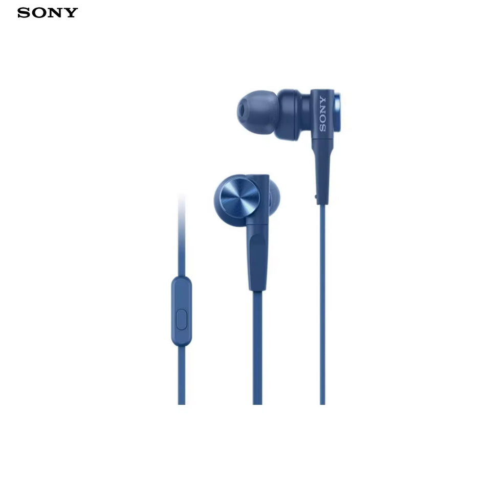 Sony Headphone In-Ear Extra Bass With Mic - MDR-XB55AP/LQE Blue