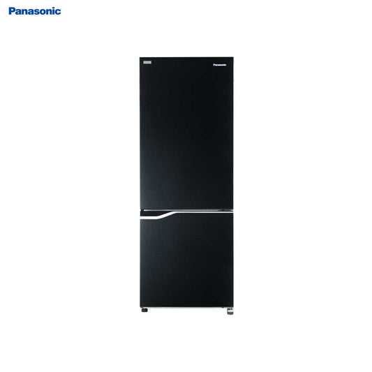 Panasonic Refrigerator Double Door 10.2Cuft. Bottom Freezer Glass Inverter Black - NR-BV320GKPH