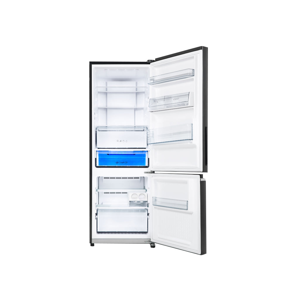 Panasonic Refrigerator Double Door 10.2Cuft. Bottom Freezer Glass Inverter Black - NR-BV320GKPH