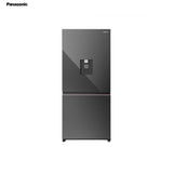 Panasonic Refrigerator 17.4Cuft. 2 Door No Frost Inverter Dark Mirror w/Water Dispenser-NR-BW530XMMP