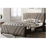 Bed Wooden 60" Fabric KF1146
