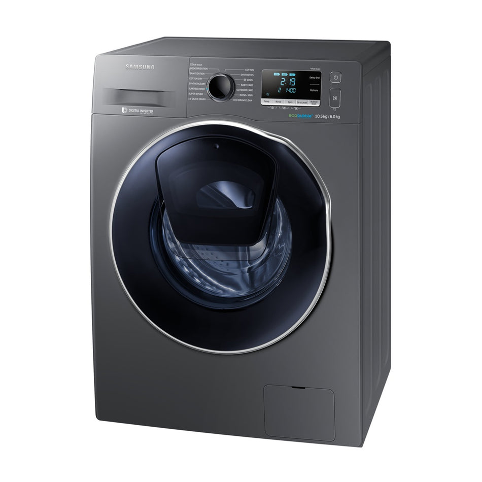Samsung Washer and Dryer 10.5Kg/6Kg. Front Load W/ Ecobubble Techonology - WD-10K6410OX/TC