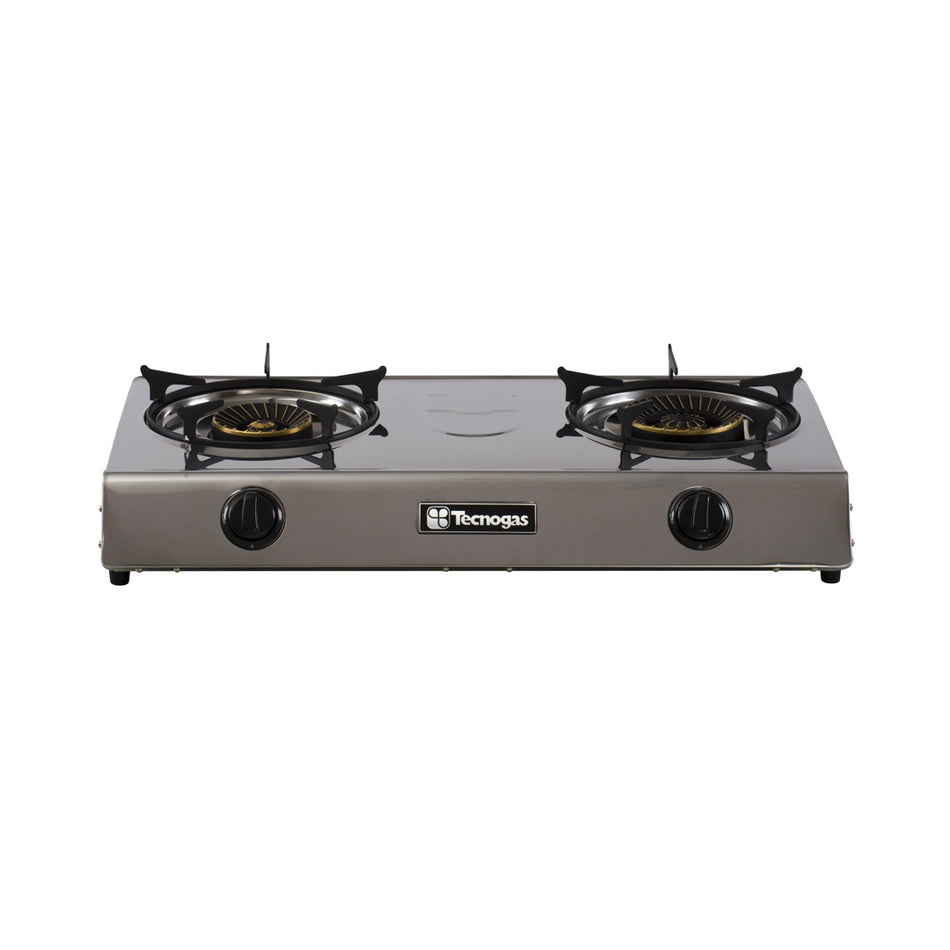 Tecnogas Double Gas Burner Stainless Steel - GS-200BC SS